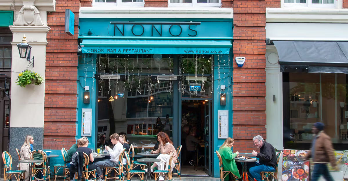 Teal Nonòs shopfront on Judd Street near King's Cross